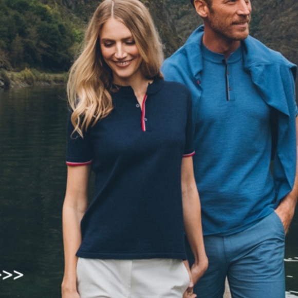 Dale of Norway Fredrike Polo Women's Lightweight Merino Wool Short Sleeve Knit - Picture 1 of 9